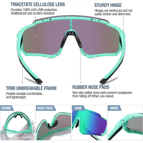 DUCO Polarized Kids Sunglasses Youth Sports Cycling Shades Lightweight Frame UV400 Child Boys Girls Baseball SunGlasses DK310Blue Black Dot Frame Black Temple Revo Blue Lens