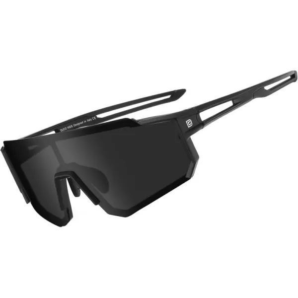 DUCO Polarized Kids Sunglasses Youth Sports Cycling Shades Lightweight Frame UV400 Child Boys Girls Baseball SunGlasses DK310Black Frame Black Temple Gray Lens