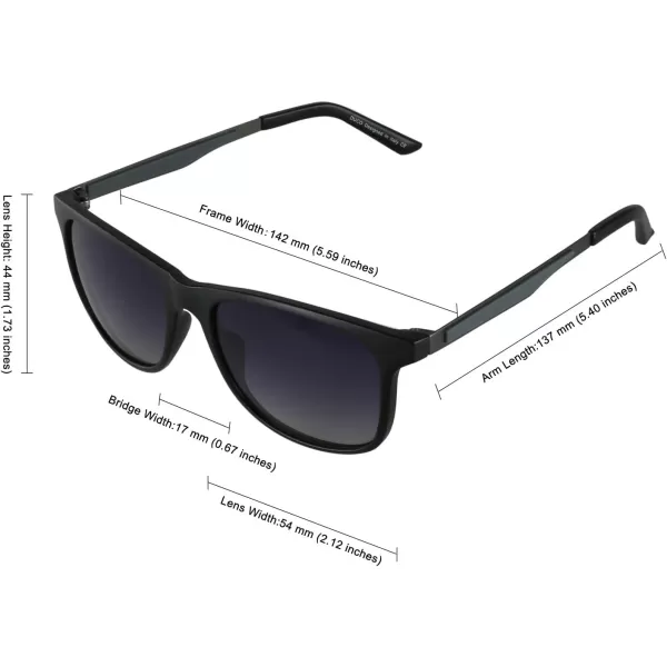DUCO Mens or Womens Polarized Sunglasses with Gradient Lens for Cycling Running Driving 3030Black