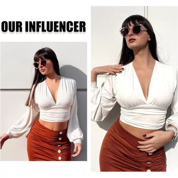 DUCO Trendy Heart Polarized Sunglasses for Women Narrow 1206Champagne Frame Brown Lens