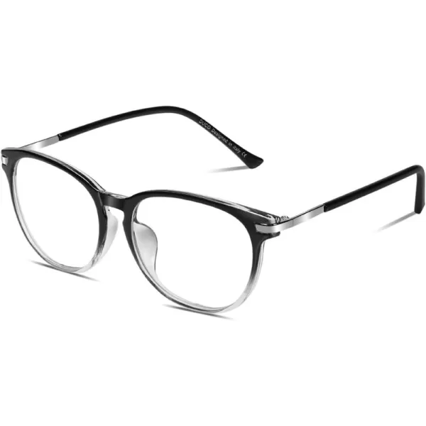 DUCO Computer Reading Gaming Blue Light Blocking Glasses for Men Women DC5204Gradient Black