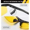imageDUCO Night Vision Glasses for Men Anti Glare Polarized Yellow Lens Sunglasses Nighttime Running Fishing Driving Glasses 8125YBlack Frame Night Vision Lens
