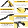 imageDUCO Night Vision Glasses for Men Anti Glare Polarized Yellow Lens Sunglasses Nighttime Running Fishing Driving Glasses 8125YBright Black Frame Night Vision Lens