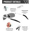 imageDUCO Mens Sports Polarized Sunglasses UV Protection Sunglasses for Men 8177sSilver Frame Revo Mirror Lens