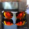 imageDUCO Mens Sports Polarized Sunglasses UV Protection Sunglasses for Men 8177sSilver Frame Revo Orange Lens