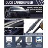 imageDUCO Mens Sunglasses Polarized Rectangle Sunglass for Men Lightweight Carbon Fiber UV400 Protection 8206Black Frame Black Blue Temple Revo Blue Lens