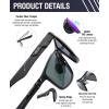 imageDUCO Mens Sunglasses Polarized Rectangle Sunglass for Men Lightweight Carbon Fiber UV400 Protection 8206Black Frame Black Frame Revo Purple Lens