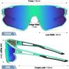 imageDUCO Kids Sunglasses Youth Baseball Sun Glasses Lightweight TR90 Frame UV400 Sports Cycling Shades for Boys Girls DK268Green Frame Red Blue Dot Black Temple Revo Green Lens