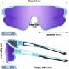 imageDUCO Kids Sunglasses Youth Baseball Sun Glasses Lightweight TR90 Frame UV400 Sports Cycling Shades for Boys Girls DK268Light Blue Frame Red White Dot Black Temple Revo Purple Lens