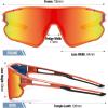 imageDUCO Kids Sunglasses Youth Baseball Sun Glasses Lightweight TR90 Frame UV400 Sports Cycling Shades for Boys Girls DK268Orange Frame Black Temple Revo Orange Lens