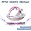 imageDUCO Kids Sunglasses Youth Baseball Sun Glasses Lightweight TR90 Frame UV400 Sports Cycling Shades for Boys Girls DK268Pink White Frame Purpletemple Revo Purple Lens