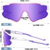 imageDUCO Kids Sunglasses Youth Baseball Sun Glasses Lightweight TR90 Frame UV400 Sports Cycling Shades for Boys Girls DK268Pink White Frame Purpletemple Revo Purple Lens
