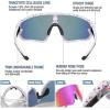 imageDUCO Kids Sunglasses Youth Baseball Sun Glasses Lightweight TR90 Frame UV400 Sports Cycling Shades for Boys Girls DK268White Frame Red Blue Dot Black Temple Revo Colorful Lens