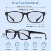 imageDUCO Blue Light Glasses Blue Ray Blocking Glasses Computer Gaming Glasses with Amber Lens 80168016 Matte Black Fr Transparent Lens