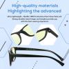 imageDUCO Blue Light Glasses Blue Ray Blocking Glasses Computer Gaming Glasses with Amber Lens 8016Dc8016  Shine Black