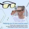 imageDUCO Blue Light Glasses Blue Ray Blocking Glasses Computer Gaming Glasses with Amber Lens 8016Dc8016  Shine Black