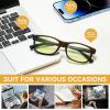 imageDUCO Blue Light Glasses Blue Ray Blocking Glasses Computer Gaming Glasses with Amber Lens 8016Dc8016 Matte Black Fr Amber Lens