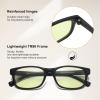 imageDUCO Blue Light Glasses Blue Ray Blocking Glasses Computer Gaming Glasses with Amber Lens 8016Dc8016 Matte Black Fr Amber Lens