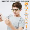 imageDUCO Blue Light Glasses for Kids Boys Girls Blue Ray Blocking Glasses Cute Computer Gaming TV GlassesBlack