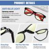 imageDUCO Blue Light Glasses for Kids Boys Girls Blue Ray Blocking Glasses Cute Computer Gaming TV GlassesBlackRed