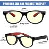 imageDUCO Blue Light Glasses for Kids Boys Girls Blue Ray Blocking Glasses Cute Computer Gaming TV GlassesBlackRed