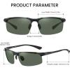 imageDUCO Mens Sunglasses Polarized Sports Fishing Running Driving Carbon Fiber Sunglasses for Men UV400 Protection DC8277Black Frame Dark Green Lens
