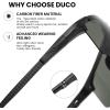 imageDUCO Mens Sunglasses Polarized Sports Fishing Running Driving Carbon Fiber Sunglasses for Men UV400 Protection DC8277Black Frame Dark Green Lens