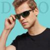 imageDUCO Mens Sunglasses Polarized Sports Fishing Running Driving Carbon Fiber Sunglasses for Men UV400 Protection DC8277Black Frame Dark Green Lens