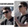 imageDUCO Mens Sunglasses Polarized Sports Fishing Running Driving Carbon Fiber Sunglasses for Men UV400 Protection DC8277Black Frame Grey Lens