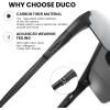 imageDUCO Mens Sunglasses Polarized Sports Fishing Running Driving Carbon Fiber Sunglasses for Men UV400 Protection DC8277Black Frame Silver Lens