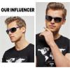 imageDUCO Mens Sunglasses Polarized Sports Fishing Running Driving Carbon Fiber Sunglasses for Men UV400 Protection DC8277Blue Frame Grey Lens