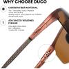 imageDUCO Mens Sunglasses Polarized Sports Fishing Running Driving Carbon Fiber Sunglasses for Men UV400 Protection DC8277Brown Frame Brown Lens