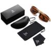 imageDUCO Mens Sunglasses Polarized Sports Fishing Running Driving Carbon Fiber Sunglasses for Men UV400 Protection DC8277Gold Frame Brown Lens