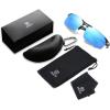 imageDUCO Mens Sunglasses Polarized Sports Fishing Running Driving Carbon Fiber Sunglasses for Men UV400 Protection DC8277Gunmetal Frame Blue Lens