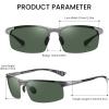 imageDUCO Mens Sunglasses Polarized Sports Fishing Running Driving Carbon Fiber Sunglasses for Men UV400 Protection DC8277Gunmetal Frame Dark Green Lens