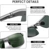 imageDUCO Mens Sunglasses Polarized Sports Fishing Running Driving Carbon Fiber Sunglasses for Men UV400 Protection DC8277Gunmetal Frame Dark Green Lens