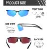 imageDUCO Mens Sunglasses Polarized Sports Fishing Running Driving Carbon Fiber Sunglasses for Men UV400 Protection DC8277Gunmetal Frame Revo Blue