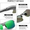 imageDUCO Mens Sunglasses Polarized Sports Fishing Running Driving Carbon Fiber Sunglasses for Men UV400 Protection DC8277Gunmetal Frame Revo Green Lens