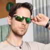 imageDUCO Mens Sunglasses Polarized Sports Fishing Running Driving Carbon Fiber Sunglasses for Men UV400 Protection DC8277Gunmetal Frame Revo Green Lens