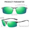 imageDUCO Mens Sunglasses Polarized Sports Fishing Running Driving Carbon Fiber Sunglasses for Men UV400 Protection DC8277Gunmetal Frame Revo Green Lens