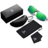 imageDUCO Mens Sunglasses Polarized Sports Fishing Running Driving Carbon Fiber Sunglasses for Men UV400 Protection DC8277Gunmetal Frame Revo Green Lens