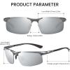 imageDUCO Mens Sunglasses Polarized Sports Fishing Running Driving Carbon Fiber Sunglasses for Men UV400 Protection DC8277Gunmetal Frame Silver Lens
