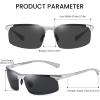 imageDUCO Mens Sunglasses Polarized Sports Fishing Running Driving Carbon Fiber Sunglasses for Men UV400 Protection DC8277Silver Frame Grey Lens