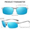 imageDUCO Mens Sunglasses Polarized Sports Fishing Running Driving Carbon Fiber Sunglasses for Men UV400 Protection DC8277Silver Frame Revo Blue Lens