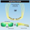 imageDUCO Polarized Sports Sunglasses for Men Women UV400 Protection Lightweight Frame for Fishing Driving Running F103Yellow Frame Revo Green Lens