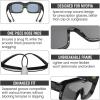 imageDUCO Sports Polarized Fit Over Sunglasses for Men Women Wrap Around Wear Over Glasses for Cycling FishingA Black Frame Gray Lens