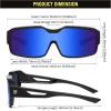 imageDUCO Sports Polarized Fit Over Sunglasses for Men Women Wrap Around Wear Over Glasses for Cycling FishingA Black Frame Revo Blue Lens