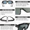 imageDUCO Sports Polarized Fit Over Sunglasses for Men Women Wrap Around Wear Over Glasses for Cycling FishingA Black Frame Revo Blue Lens