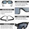 imageDUCO Sports Polarized Fit Over Sunglasses for Men Women Wrap Around Wear Over Glasses for Cycling FishingA Black Frame Revo Purple Lens