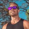 imageDUCO Sports Polarized Fit Over Sunglasses for Men Women Wrap Around Wear Over Glasses for Cycling FishingA Black Frame Revo Purple Lens